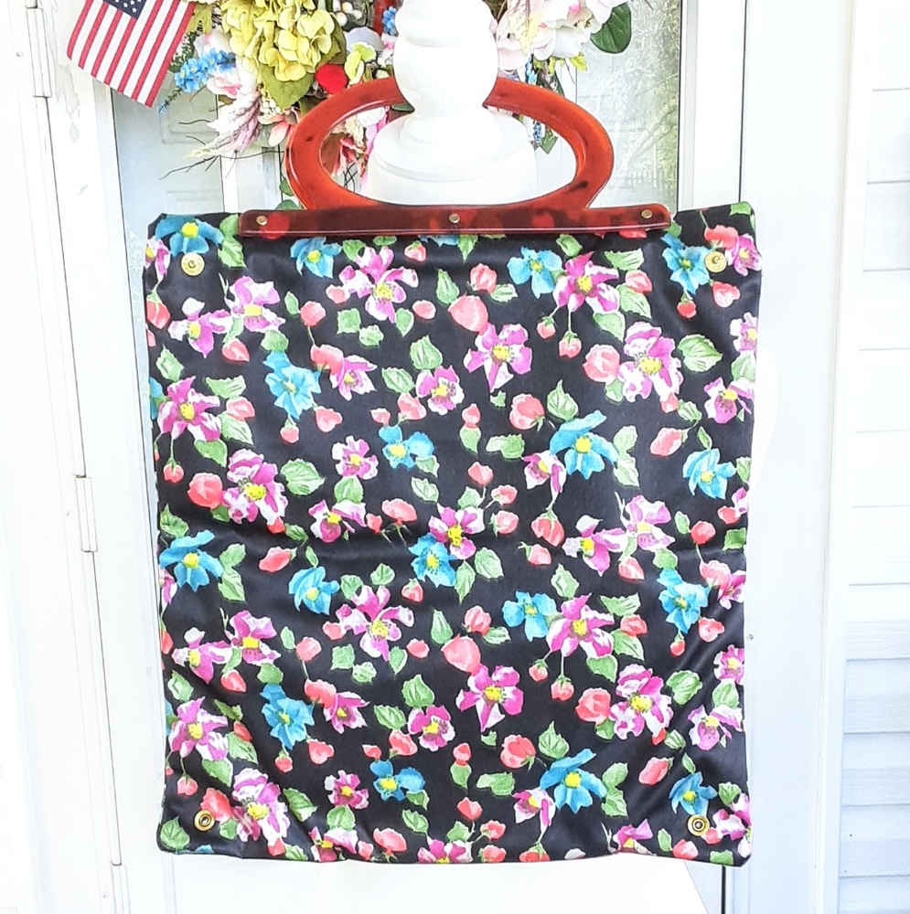 Vintage Bonny Bone Handle Tote Bag NWOT